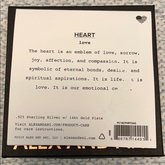 Alex and Ani 14K Gold Plated Heart Cuff bracelet - Picture 5 of 5